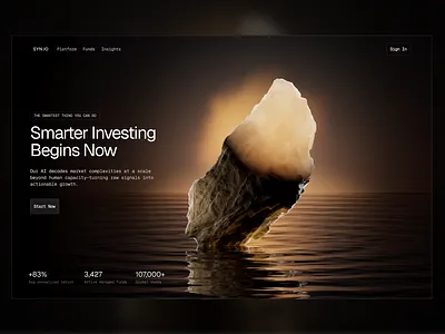 Fintech Website Hero dark fintech fintech platform fintech website futuristic hero section minimal modern platform website premium saas platform sleek visual design website hero