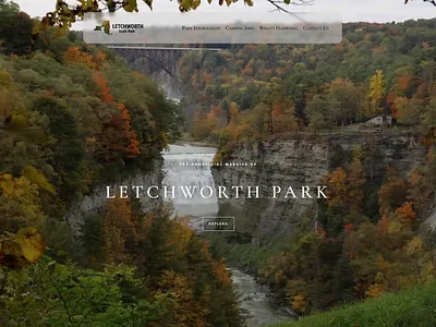 Letchworth State Park Mockup web design wodpress