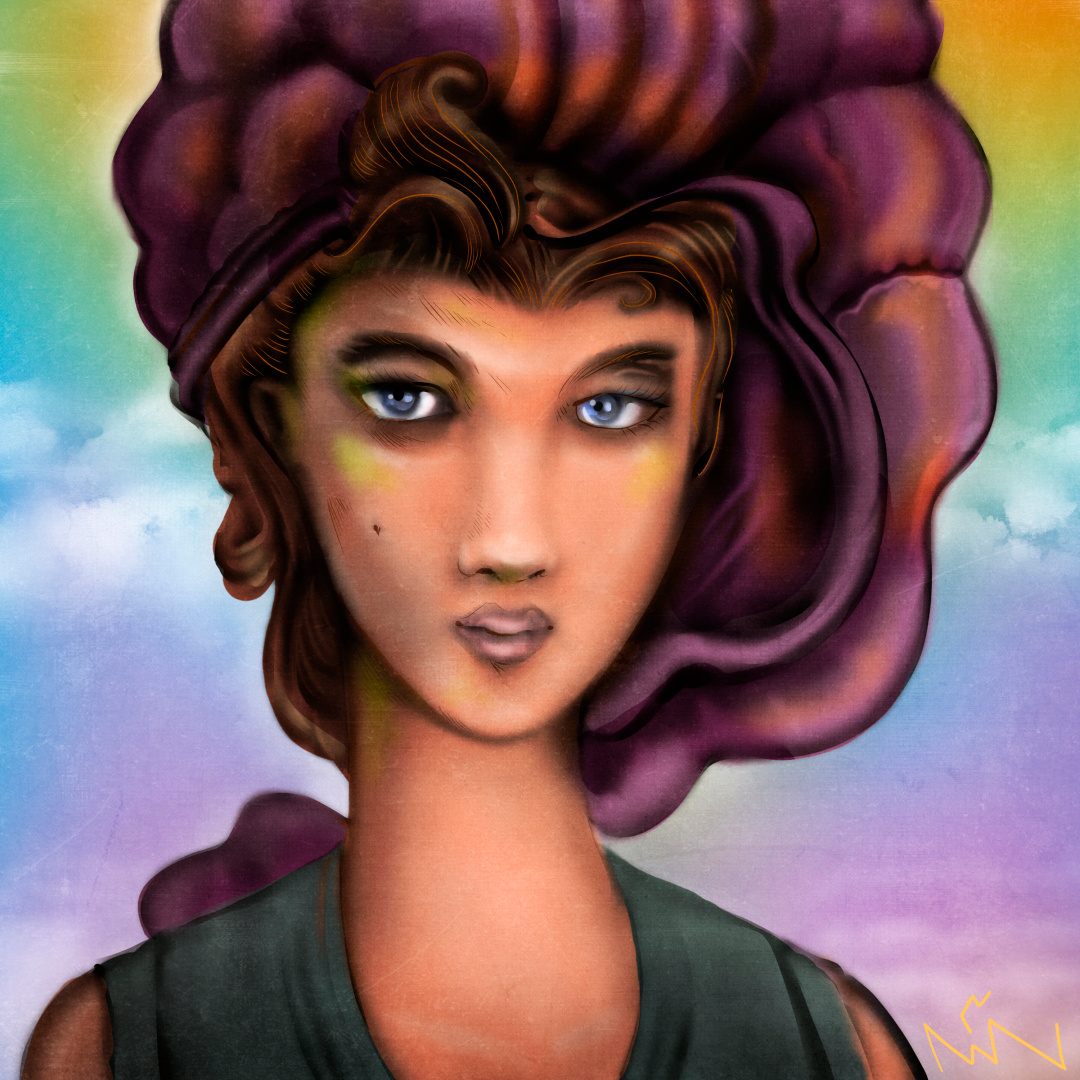 "Milady" ancient art branding color pencil cover design draw dream girl illustration music painting portrait vintage water ink