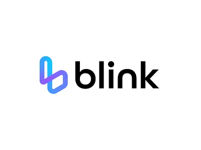 Blink Logo Design appicon b logo brand identity brand mark branding creative logo gradient gradient logo icon link link logo loggo mark logo logo design mark startup tech logo unity together unused logo wifi logo