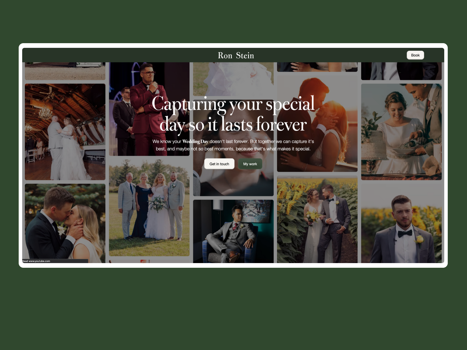 Wedding Photo & Video Hero Section creative design graphic design photography relume ui videography web design webflow website wedding