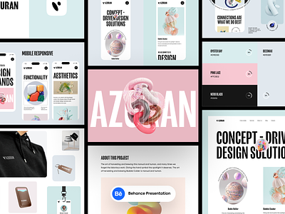Azuran 3d Design Agency 3d agency animation behance branding design graphicdesign illustration interface minimal motion graphics orix project sajon typography ui ux design ux visualdesign web website
