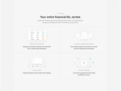 Modular Bento Layout Exploration app app design bank bento design features finance financial landing page lock mobile money paypal section stripe ui ui design ui ux wealth website