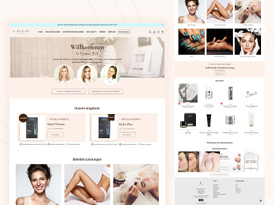 L'eclat Aesthetics - Shopify beauty products branding ecommerce ui webdesign women products