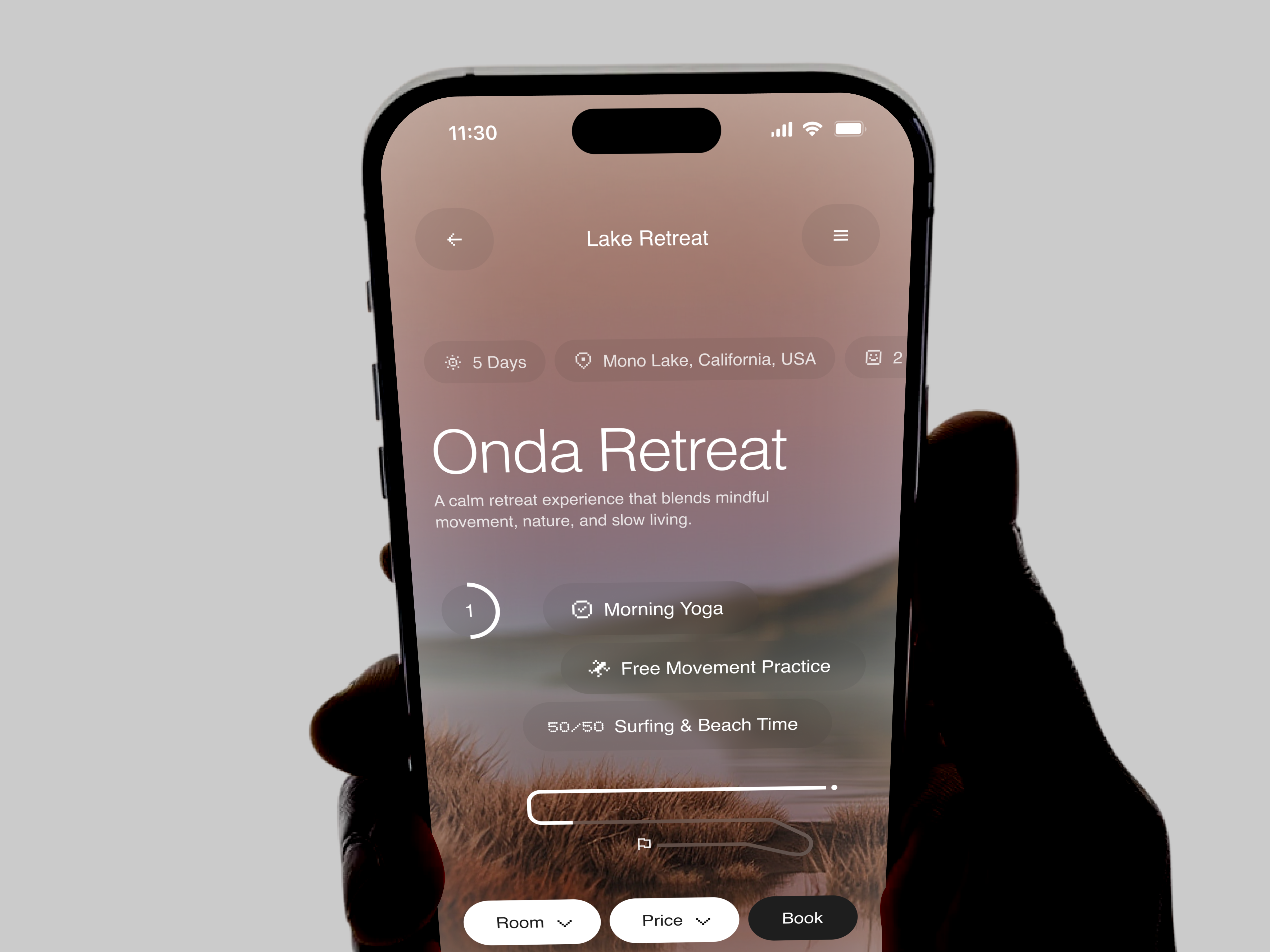 Onda Retreat Mobile – Travel Booking Platform