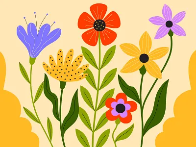 Unsplash | Flower Pattern Illustration artwork blossom colorful digital illustration flower graphic design illustration illustrator spring vector vector illustration
