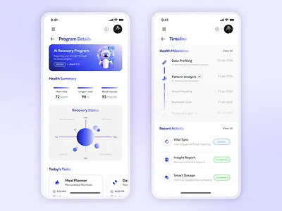 AI Healthcare Mobile Responsive ai app creative graphic design health healthcare mobile responsive smart ui uiux