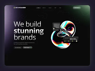 Stunning Brand Agency Landing Page designed by MosabbiR best ui branding dashboard design figjam figma graphic design illustration landing motion graphics page ui ux web website