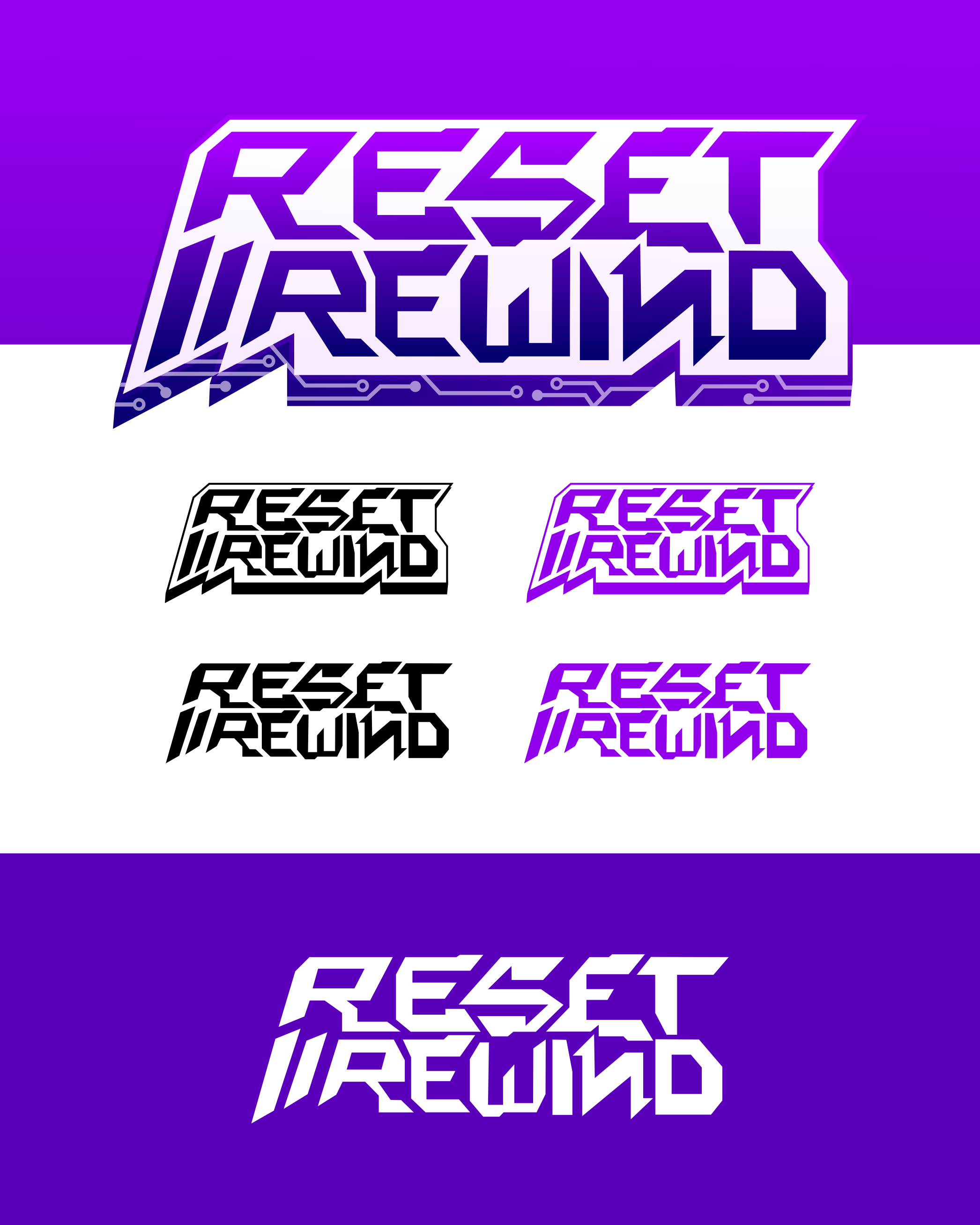Logo Design for Reset // Rewind branding design freelance work graphic design graphic designer isekai logo logo design logo design branding logo designer typographic typography vector vector art vector artwork visual novel