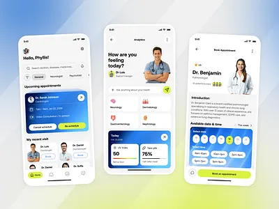 AI Healthcare App ai app creative graphic design health healthcare mobile ui uiux