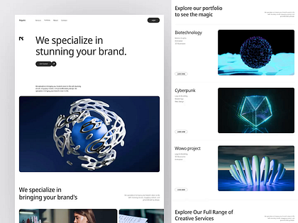 Nigato - Creative Digital Agency Landing Page Animation