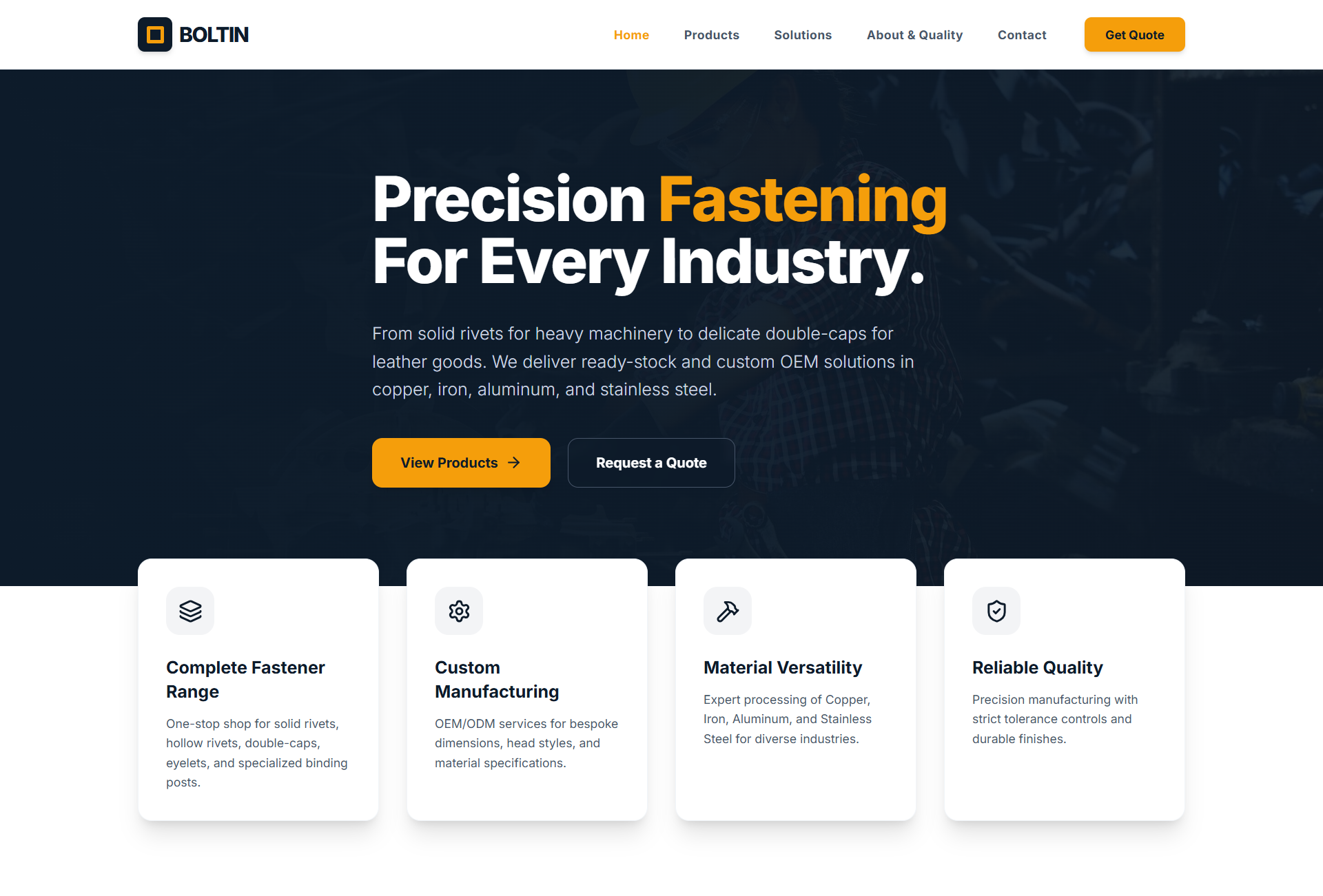 Modern Business Landing Page with Clean UI