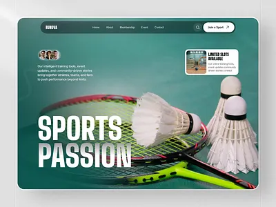 Runova - Sports Training Website Design ai sports training platform animation athlete performance tracking web badminton training web design fitness and training web app fitness platform landing page modern sports website design online sports coaching platform performance tracking personalized workout systems product design smart fitness training web sports academy website design sports landing page design sports training website concept sports training website design sports website web design website design