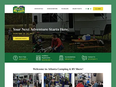 Atlanta RV Show (V2) // Web Design auto show automotive camp camping caravan event networking rv show web design