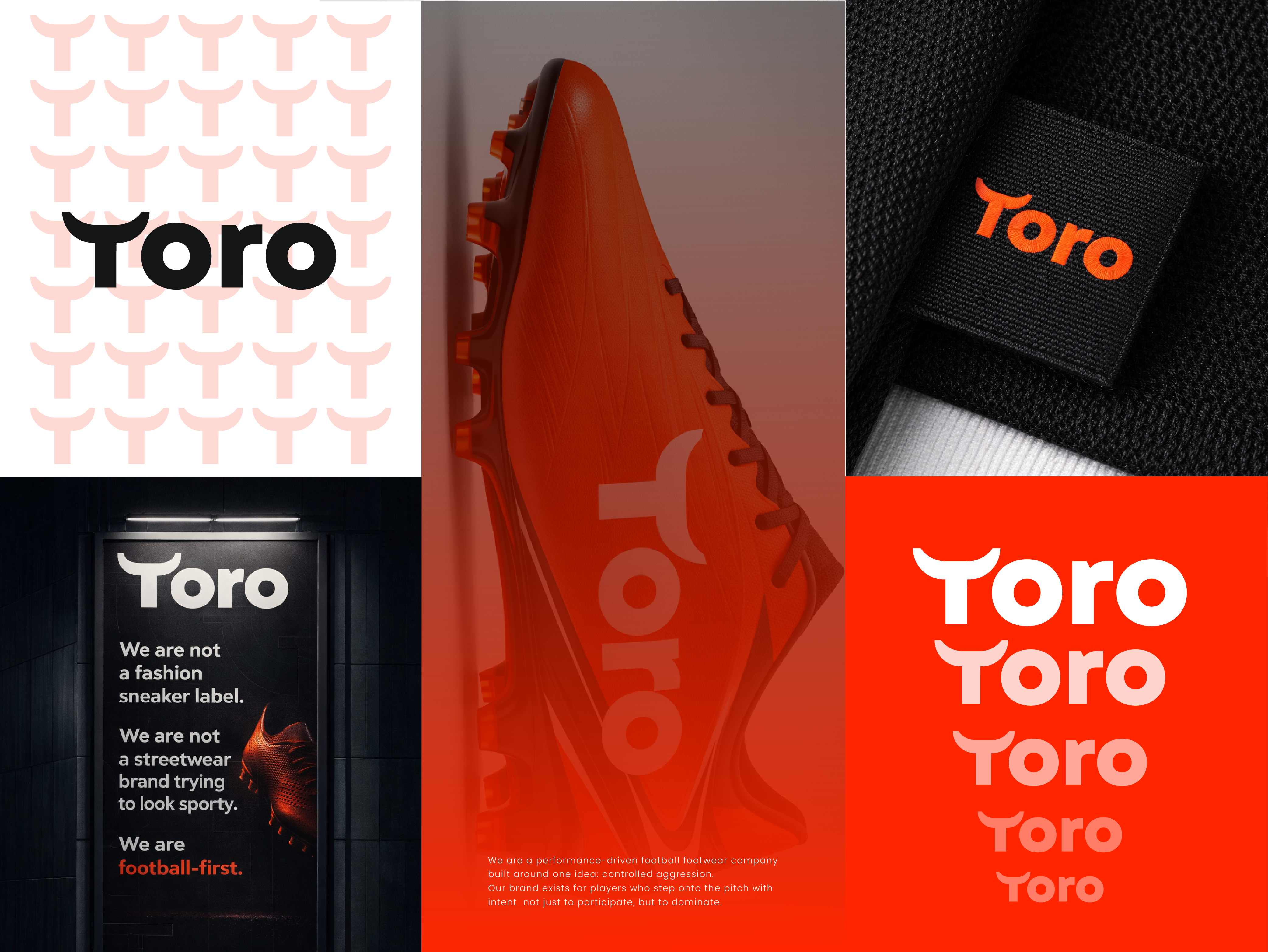 Toro wordmark branding bull football hornes lettermark logo logo design sport sporting wear t letter toro wordmark
