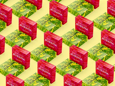 Concept Packaging for ColourPop × Yayoi Kusama graphic design packaging