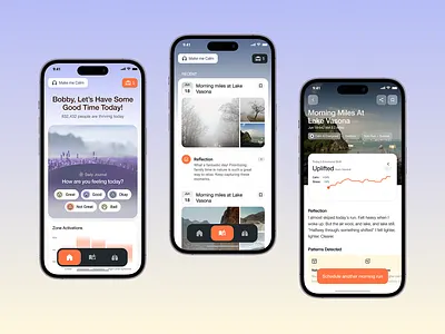 Mental Wellness Journaling App for Emotional Tracking health app healthcare journal app mental health mobile app self improvement ui ui design ux ux design wellness