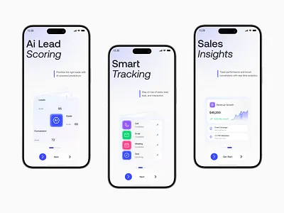 Onboarding Screen – AI-Powered Sales CRM Mobile App ai crm ai lead scoring android app designer app onboarding crm app mobile app design onboarding onboarding ui product design saas saas design sales insights smart tracking splashscreen ui design uiux user experience ux design