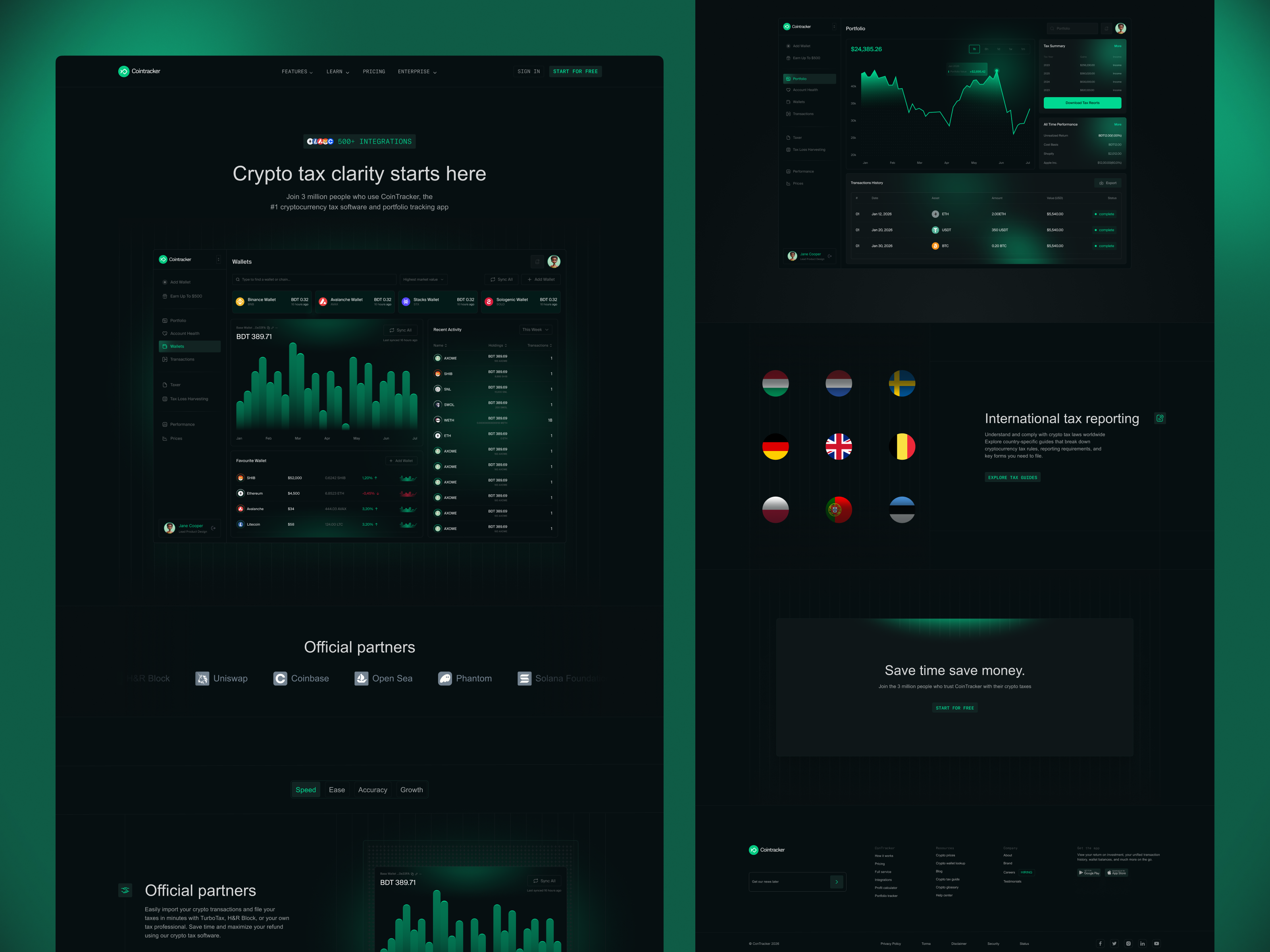 Crypto Tax Reporting and Portfolio Tracking Website