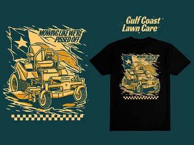 Gulf Coast Lawn Care branding business design graphic design illustration logo vector