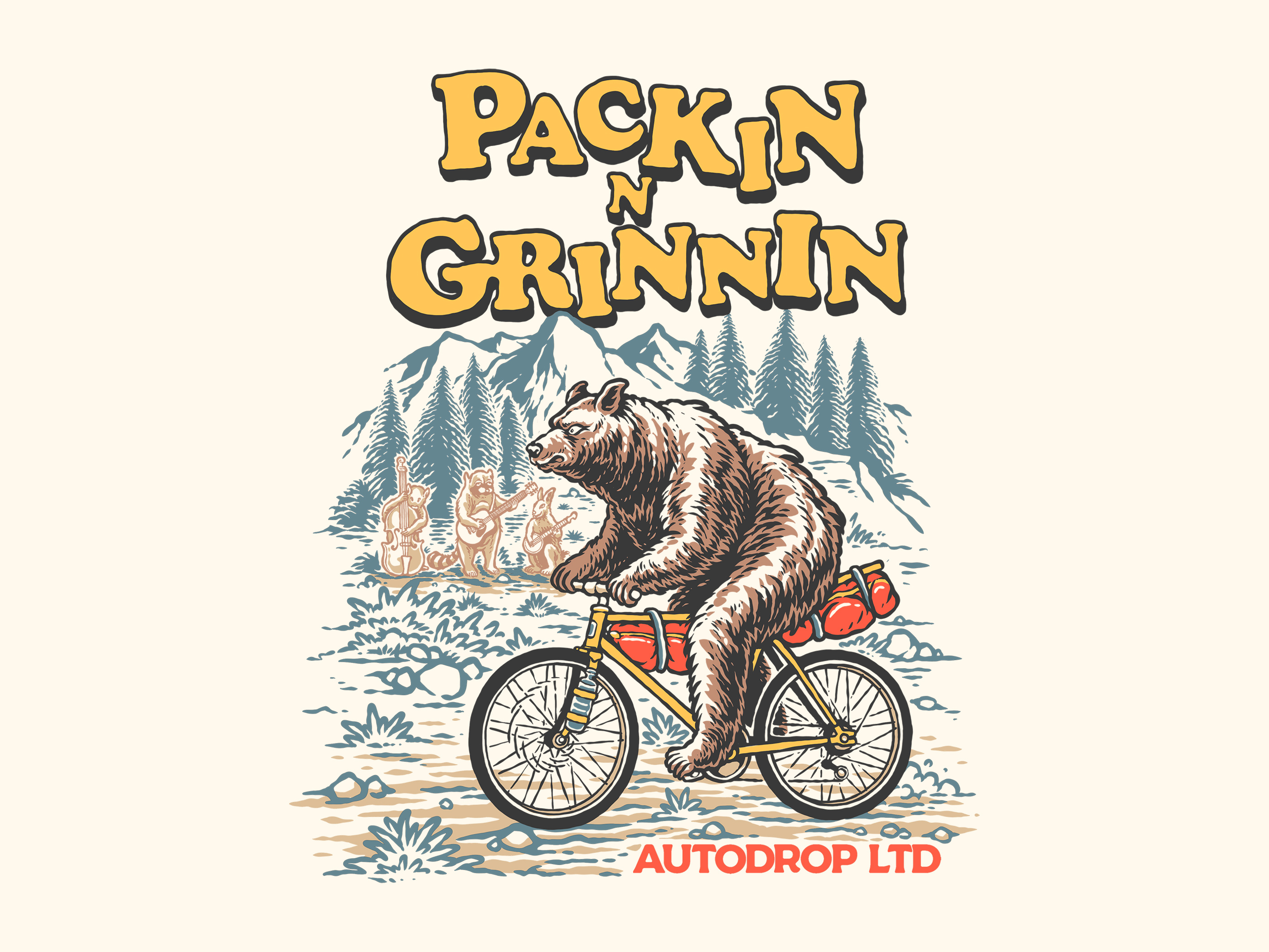 Example of Vintage Retro Handdrawn Illustration 
