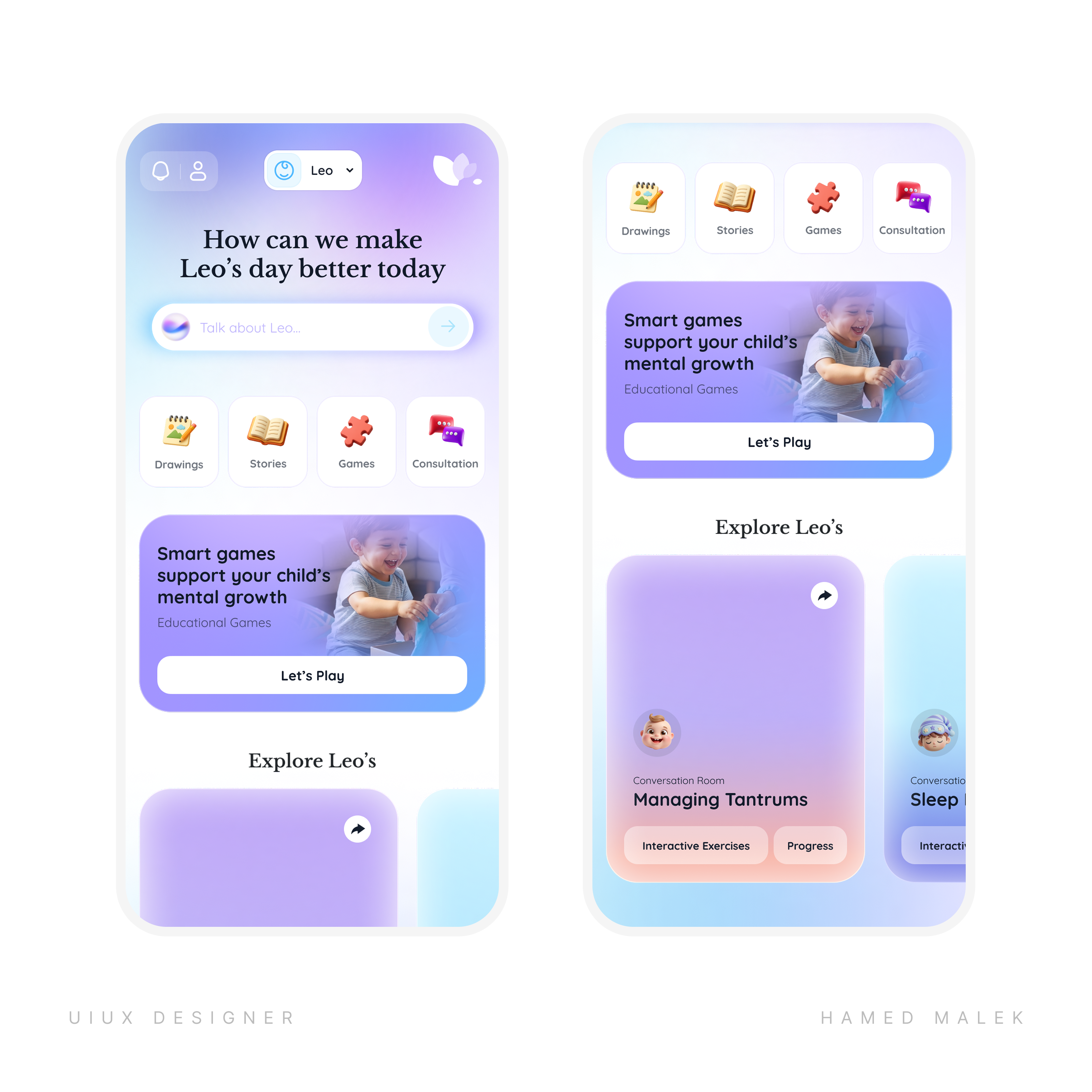 Child counseling app | UIUX Design app design ui ui design uiux