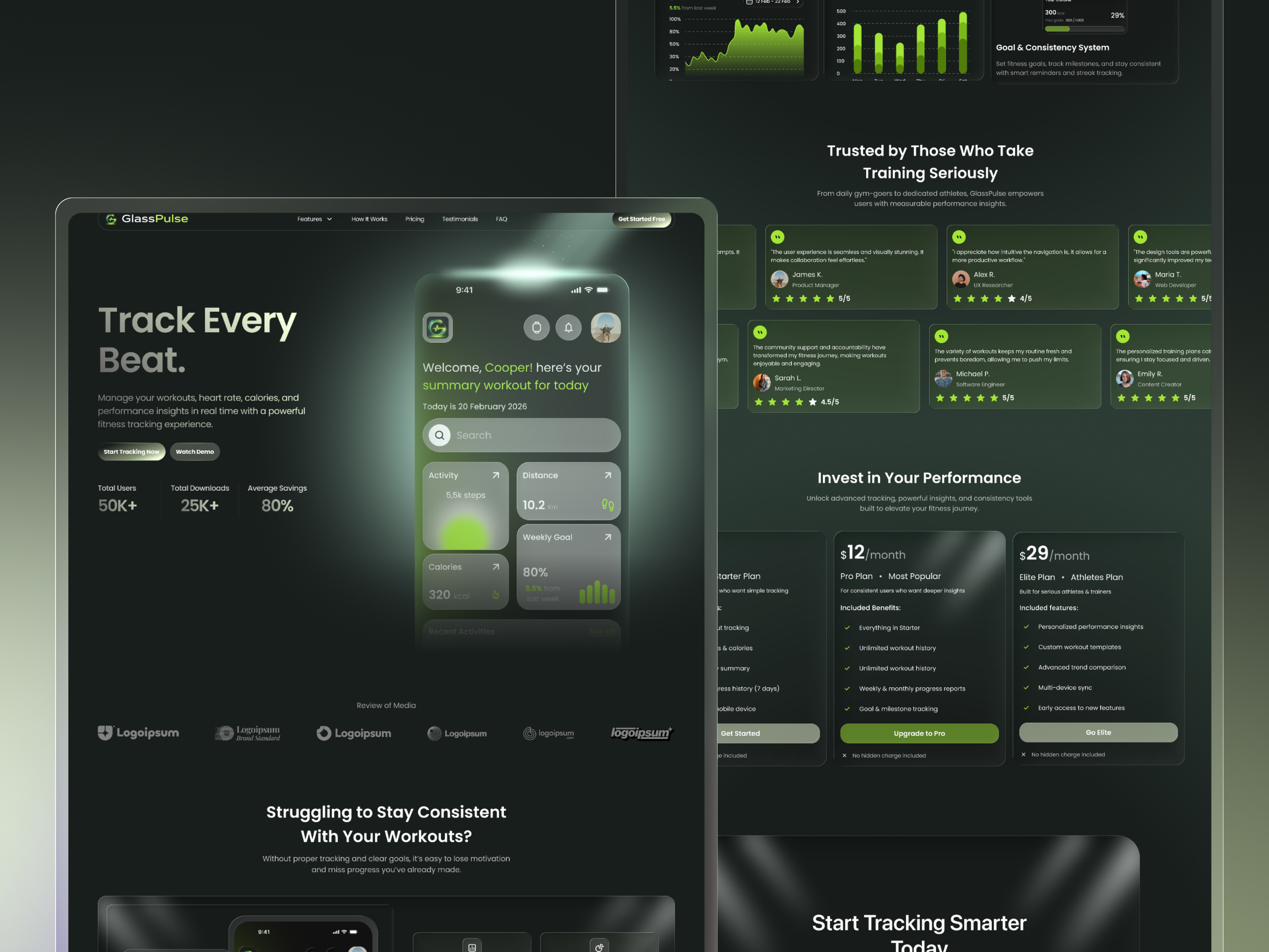 Example of Modern Landing Page/Website Design
