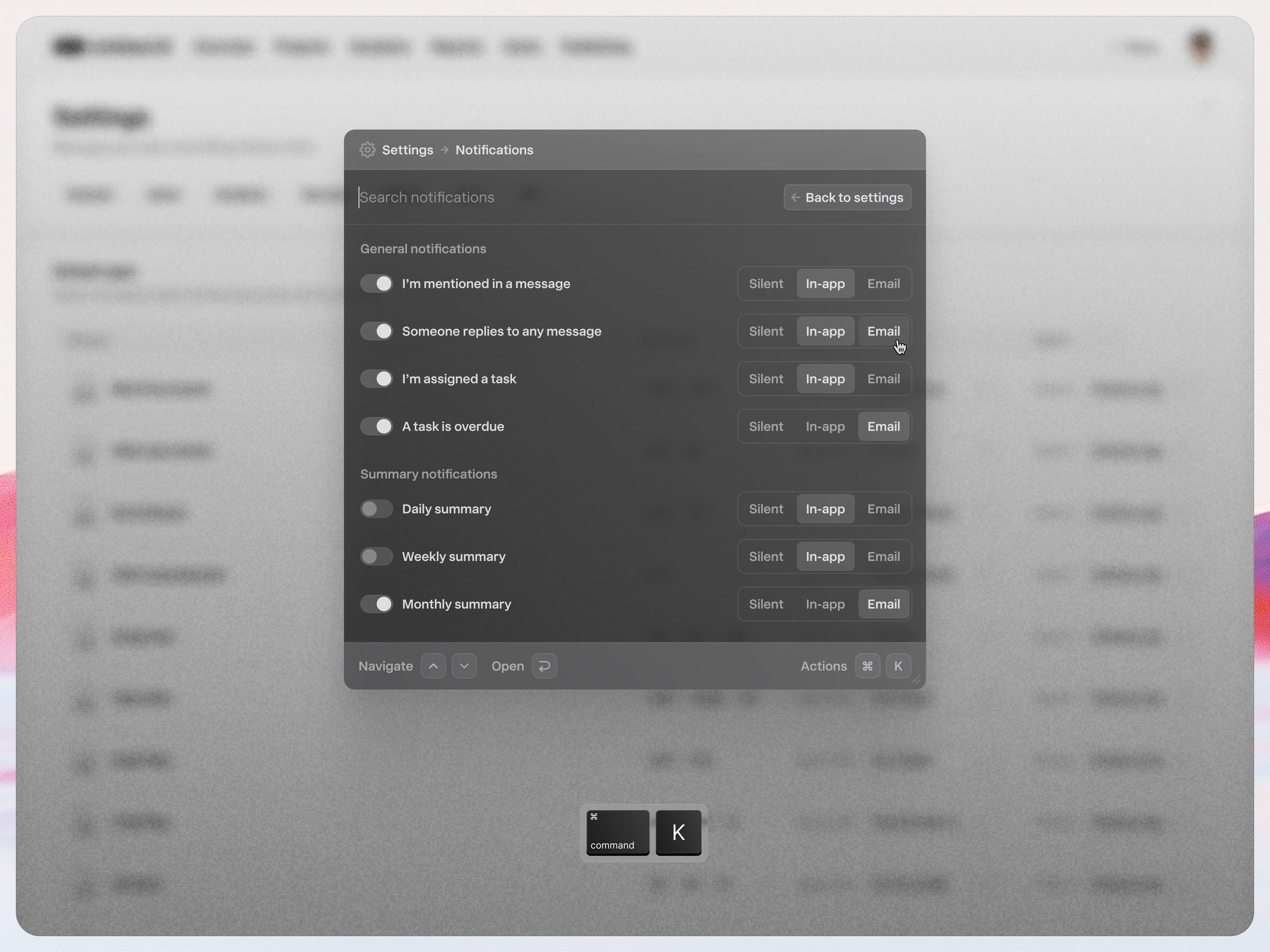Notifications settings — Untitled UI