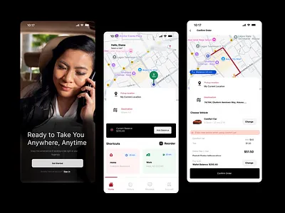 Ridaa Ride Hailing Mobile App UI UX Case Study figma mobile app ui product design product designer ui ui design uiux user interface