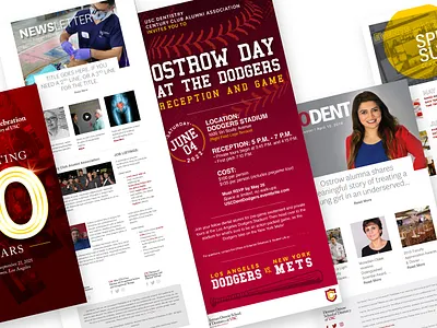 USC School of Dentistry Email Campaigns adobe illustrator adobe photoshop art direction design eblast email campaign graphic design mailchimp marketing campaign