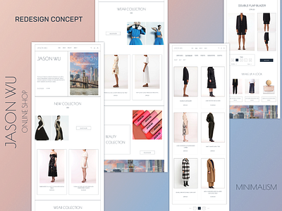 Redesign concept. JASONE WU concept design online shop redesign ui uxui website сайт