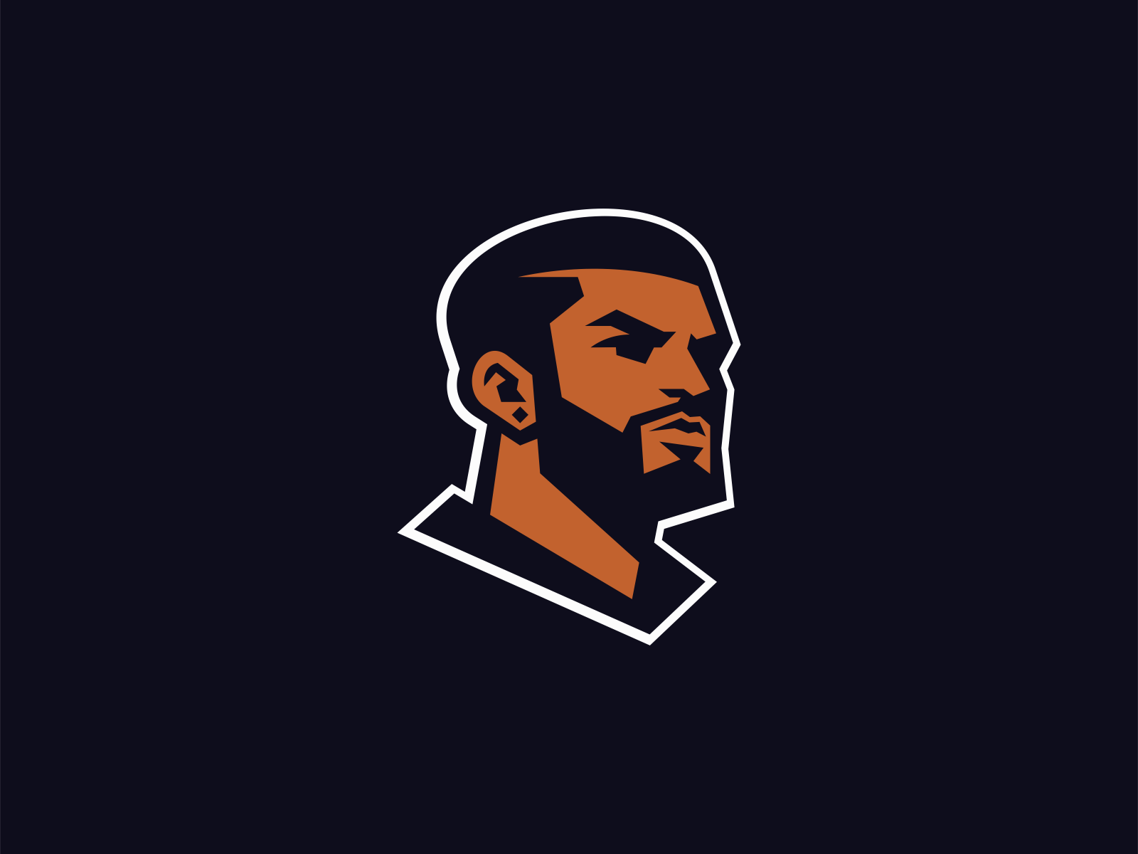 Geometric Confident Man Logo