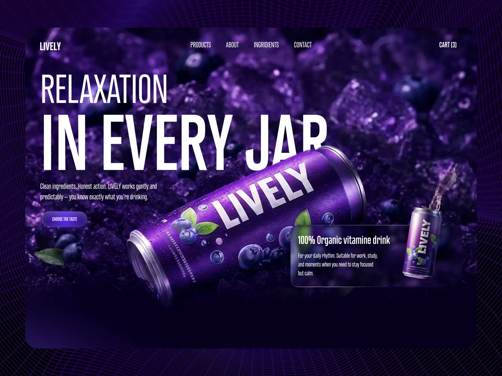 Landing page | Beverage marketing website