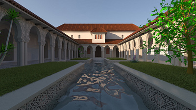 Arabic Architecture 3d 3ds max algeria arabic architecture blender hall islamic render