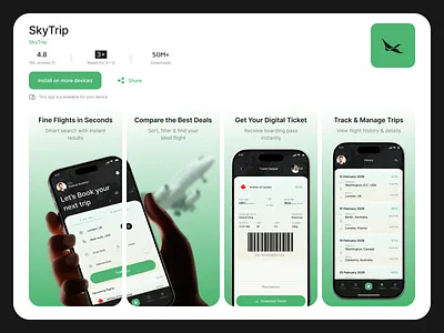 SkyTrip – Travel Booking App | App Store Preview app app store design booking app flight booking ios app mobile mobile app design ticket booking travel app travel booking uiux