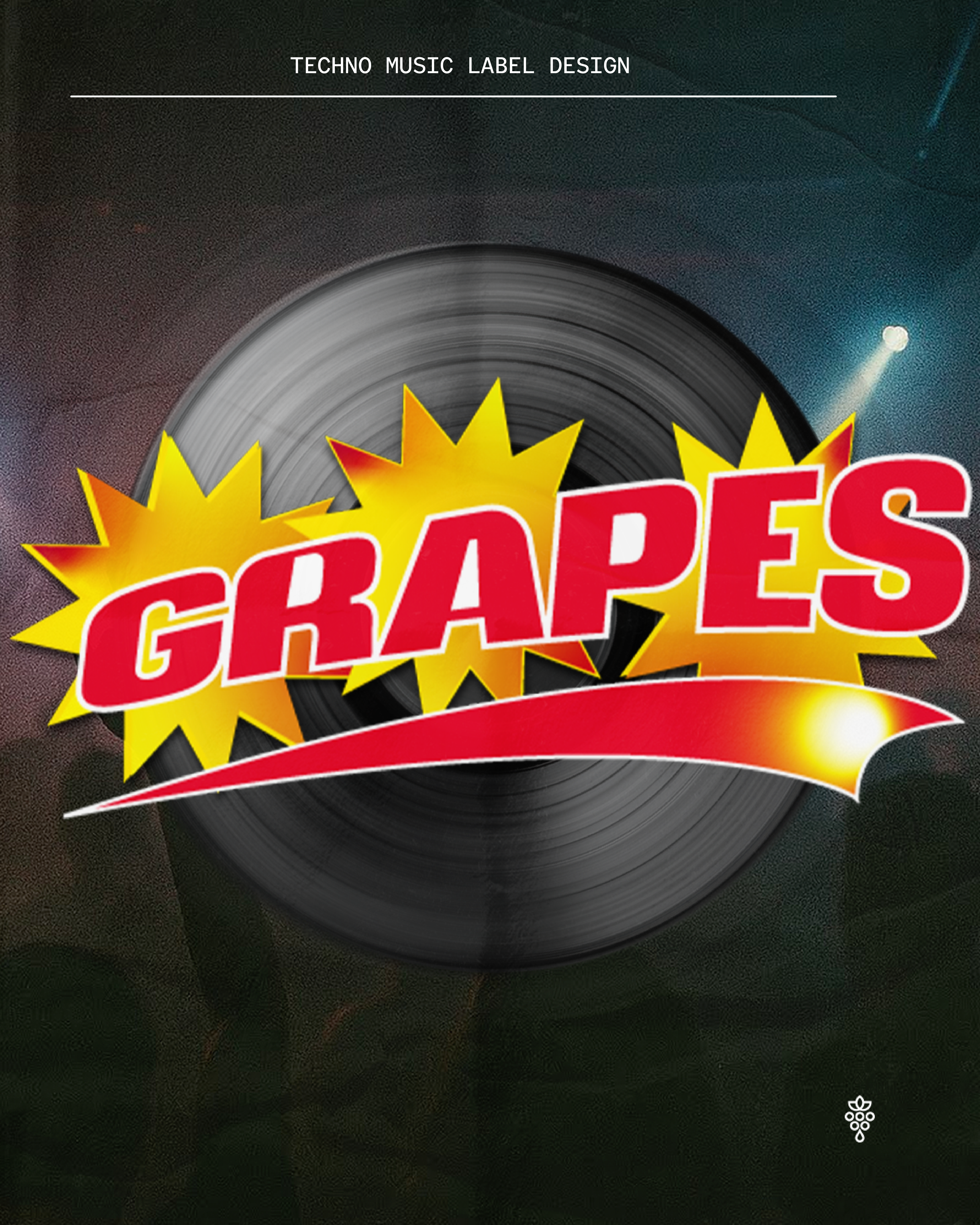 Design for GRAPES - Techno Music Label album cover design art direction cover art music artwork music branding music label music visual identity record label
