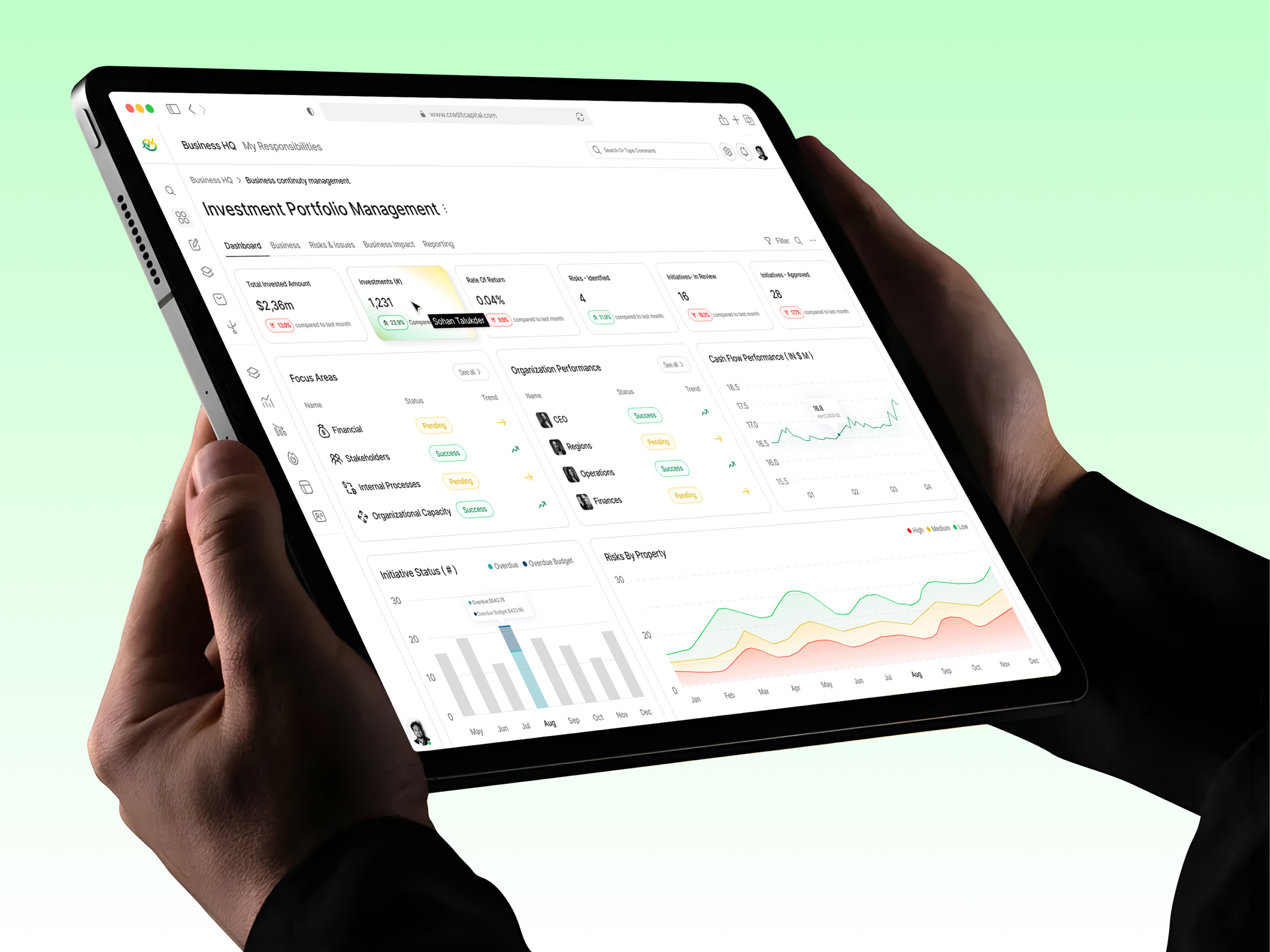 Investment Portfolio Management Dashboard Design analytics banking dashboard business chart clean dashboard dashboard design finance finance dashboard financial interface investment dashboard investment portfolio management modern ui product design saas software ui web app