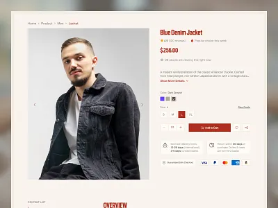 Modern eCommerce Website - Product Details Page clean ecommerce landing page ecommerce product page ui ecommererce fashion store web fashion website homepage ui design landing page minimal design modern ui online store product design retail shopping website uiux web app web design web development