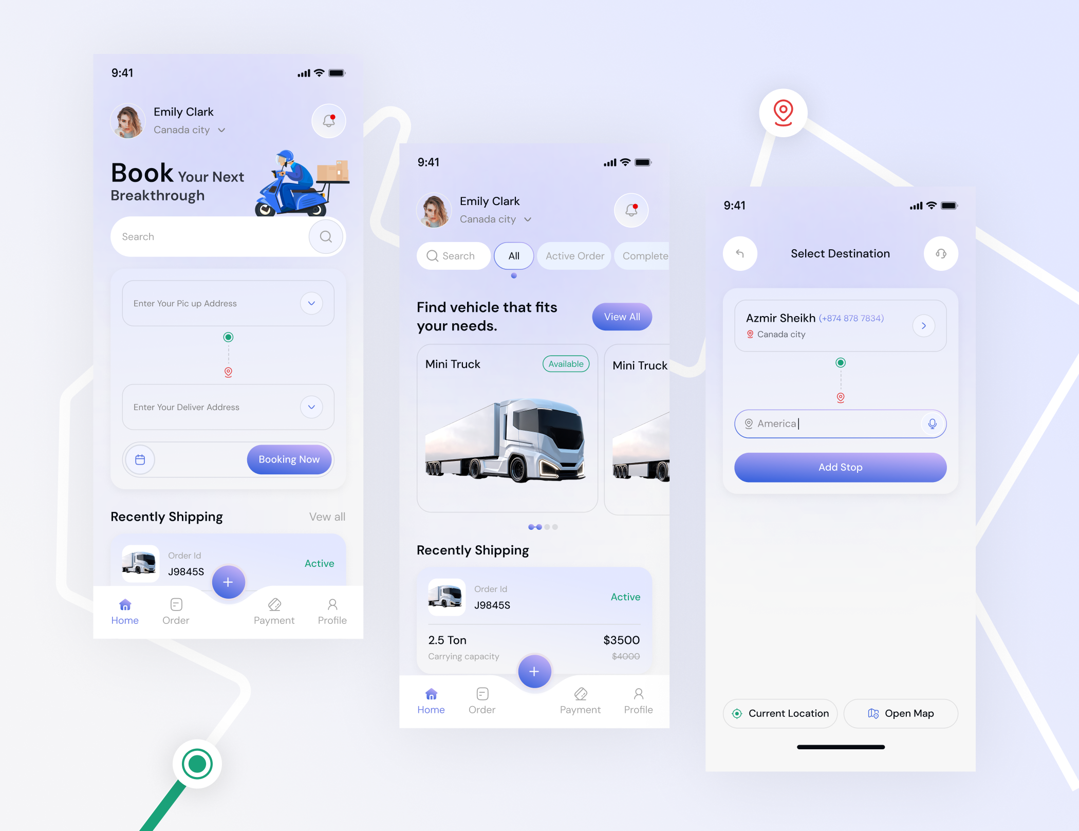 Logistics App UX Case Study – Order & Shipment car booking app clean app delivery app redesign drive fintech ui logistics mobile interface parcel delivery app ui design product design redesign taxi app transport uber design ui ui redesign ux