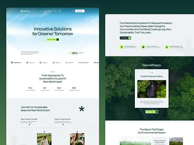 Earthive - Environment Website Template cleanenergy climateaction digitalstorytelling ecodesign ecoinnovation environmentaldesign environmentalwebsite ethicaldesign greenbranding greenwebdesign impactdesign modernwebdesign natureinspired nonprofitdesign socialimpact sustainability sustainablefuture uiuxdesign webflow webflowtemplate
