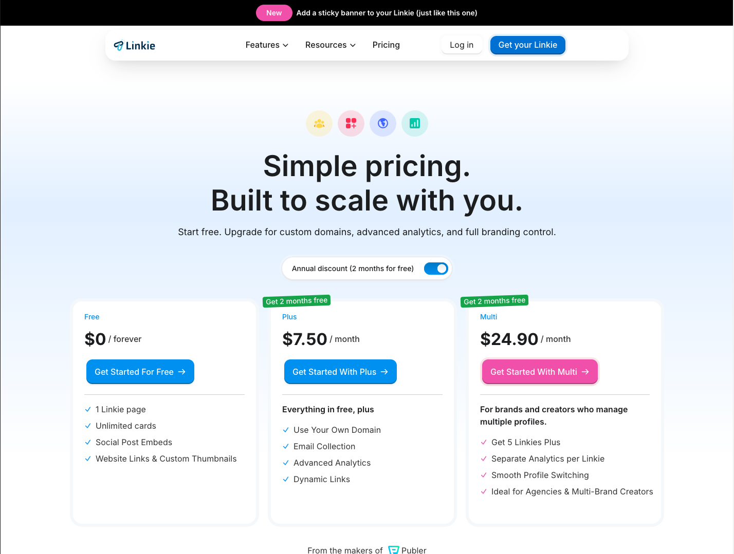 💶 Plans and Pricing Page