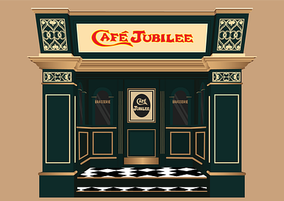 Cafe Jubilee - Digital Illustration complex design detail graphic design illustration image malta shop vector