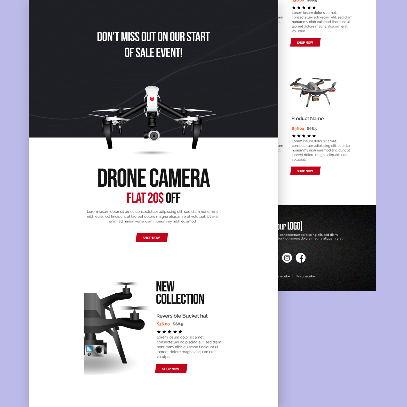 Email Newsletter template design email design email newsletter email template graphic design klaviyo mailchimp website design