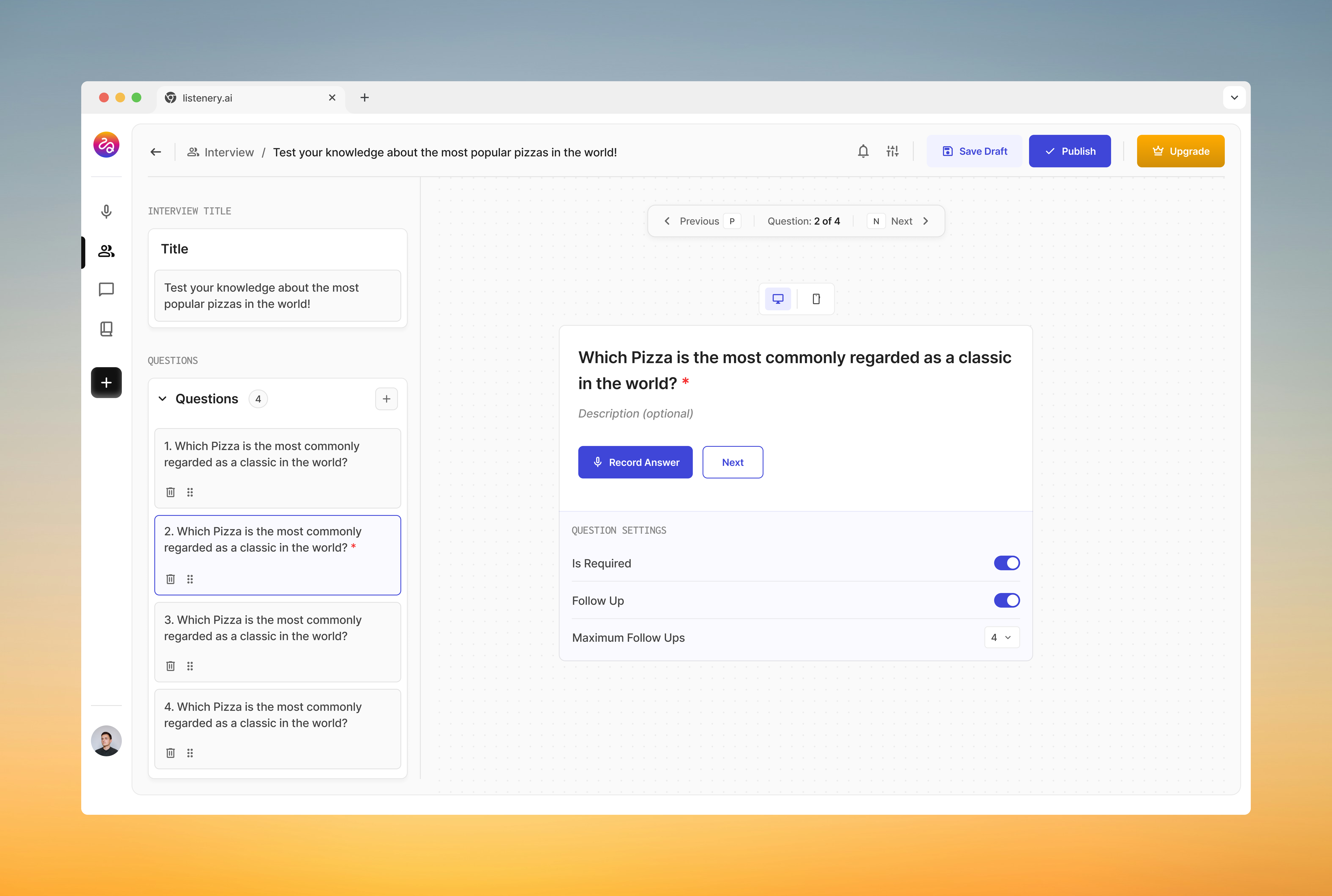 Interview builder dashboard design admin panel dashboard design design system figma form builder interaction design interface design interview platform minimal design product design quiz builder responsive design saas design startup design ui design ui ux ux design web app web design workflow design
