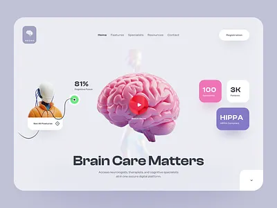 Neuro Care | Health Tech Landing Page Website Design dashboard landing page health care health tech landing page landing page design saas ui ux web design website