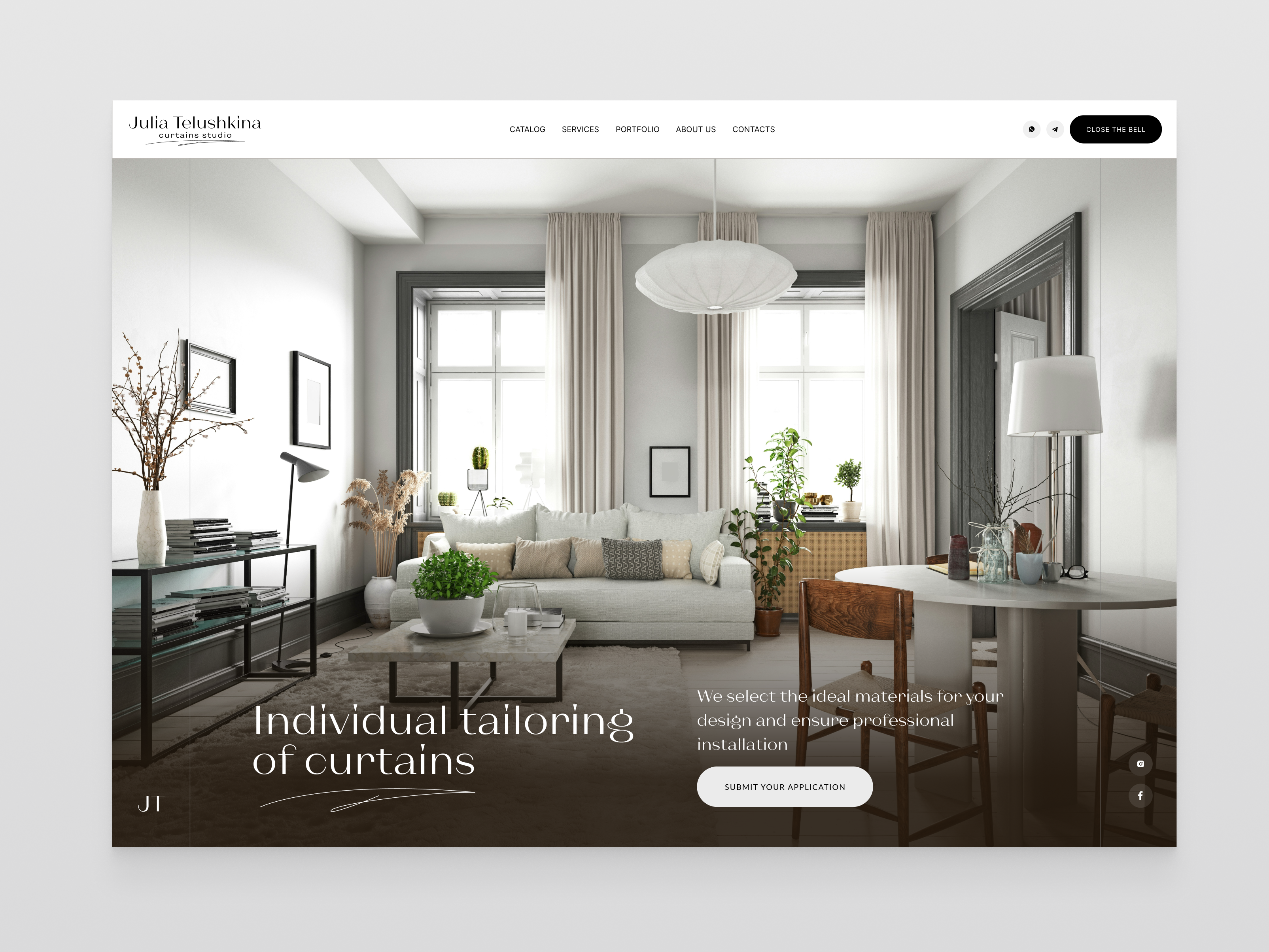 Curtains.Studio — Custom Curtains graphic design ui