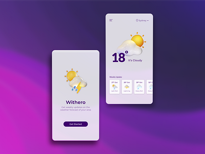 Withero - The Weather Forecaster branding ui
