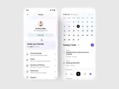 Task Management Mobile App app design interface product service startup ui ux web