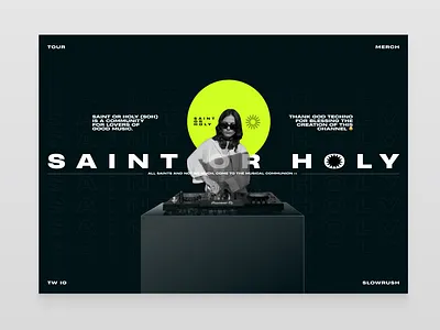 DJ website branding graphic design ui