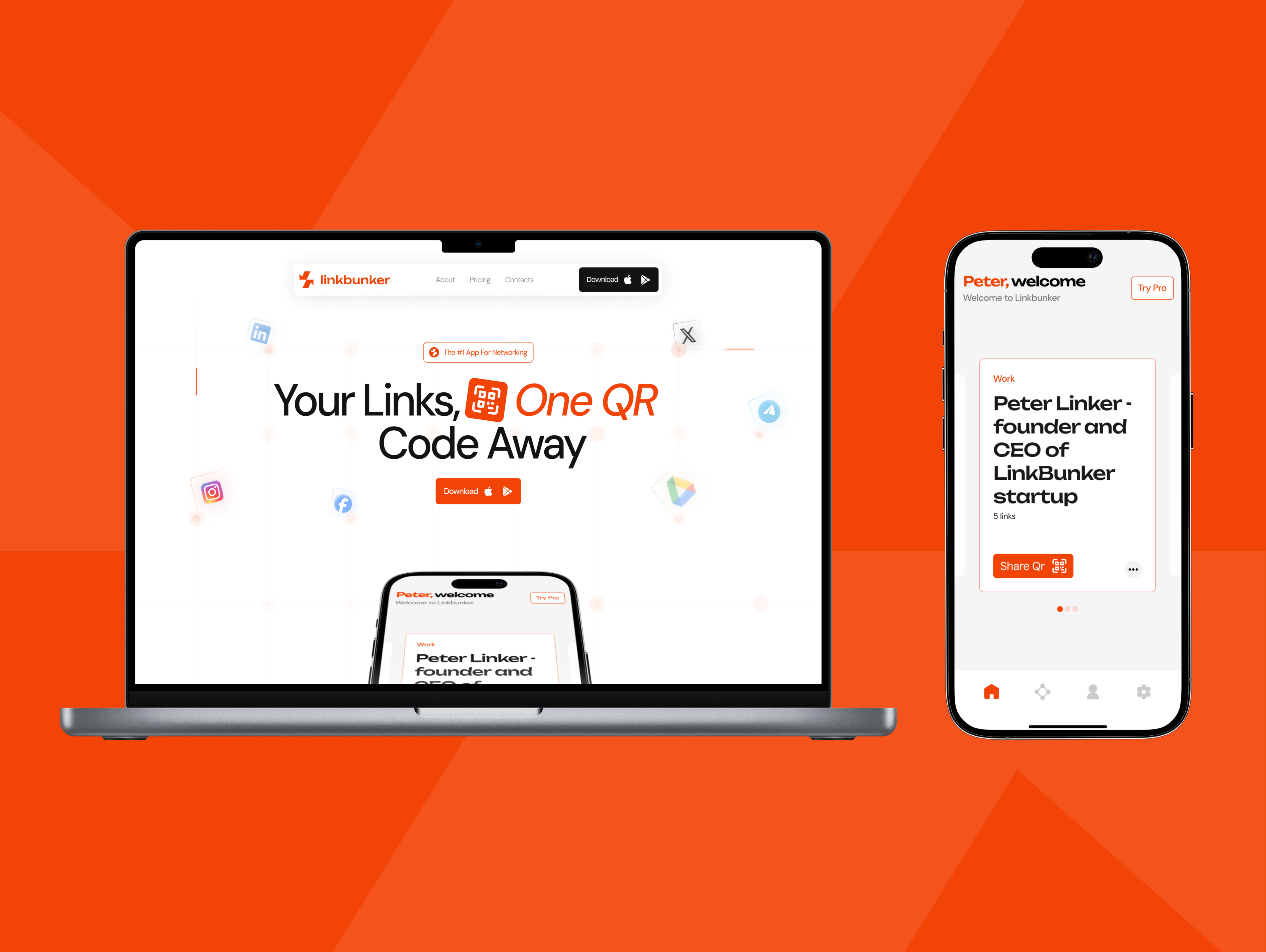 linkbunker - Link sharing tool via single QR